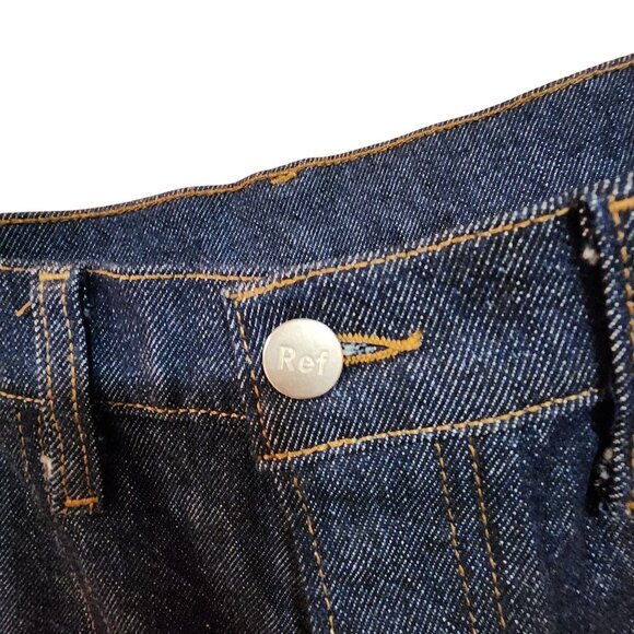 Reformation Denim Charlie High Rise Seamed Button Fly Straight Leg Jeans OXO - Picture 4 of 5